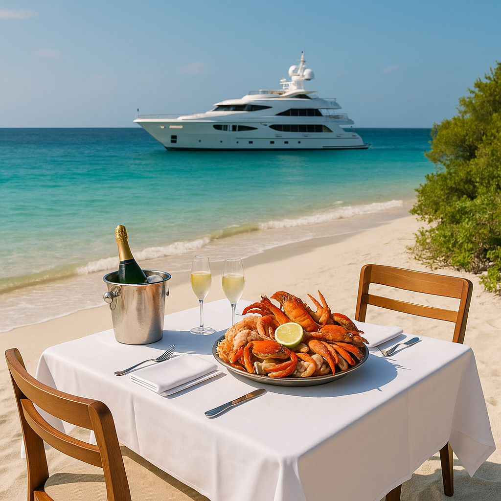 private island day trip Cartagena luxury yacht