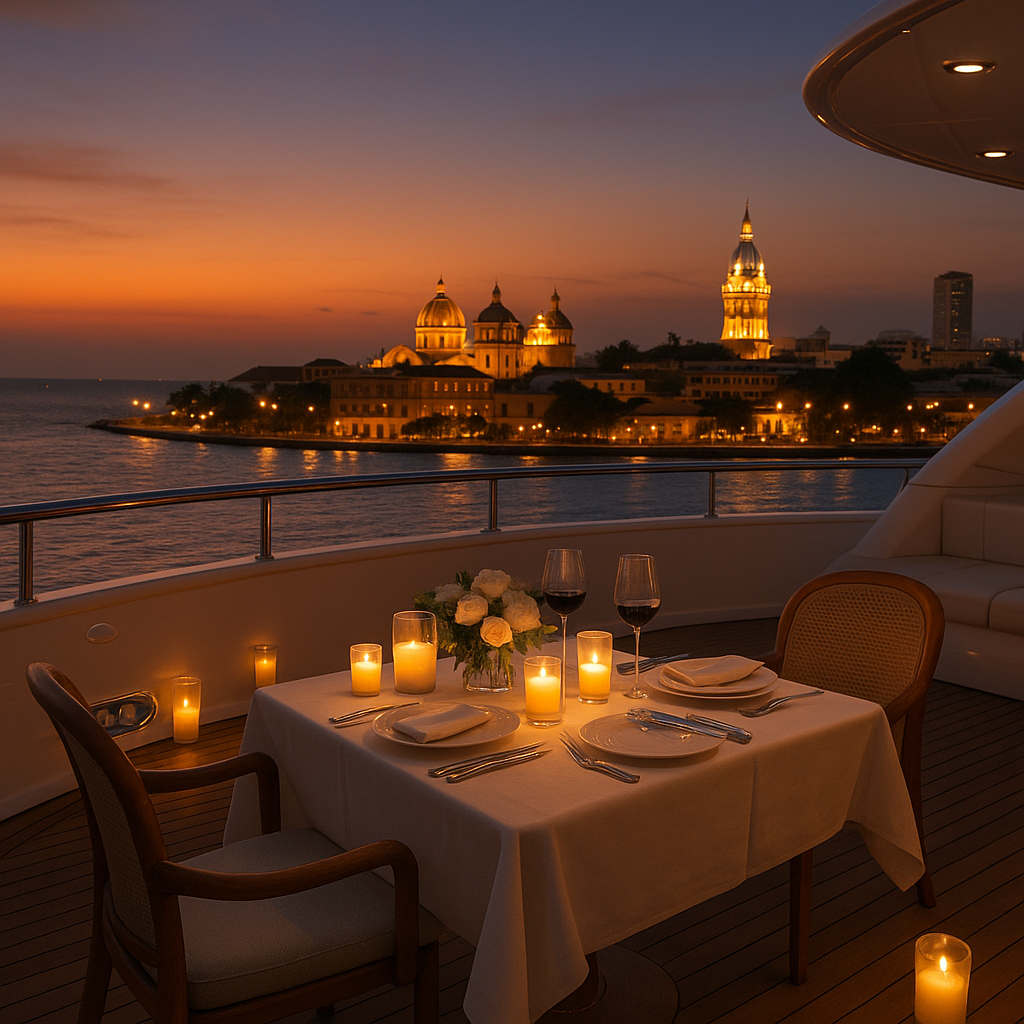 milestone anniversary celebration luxury villa yacht Cartagena