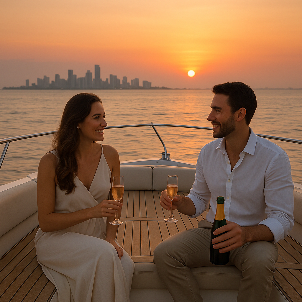 luxury overnight yacht charter Rosario Islands Cartagena 2026