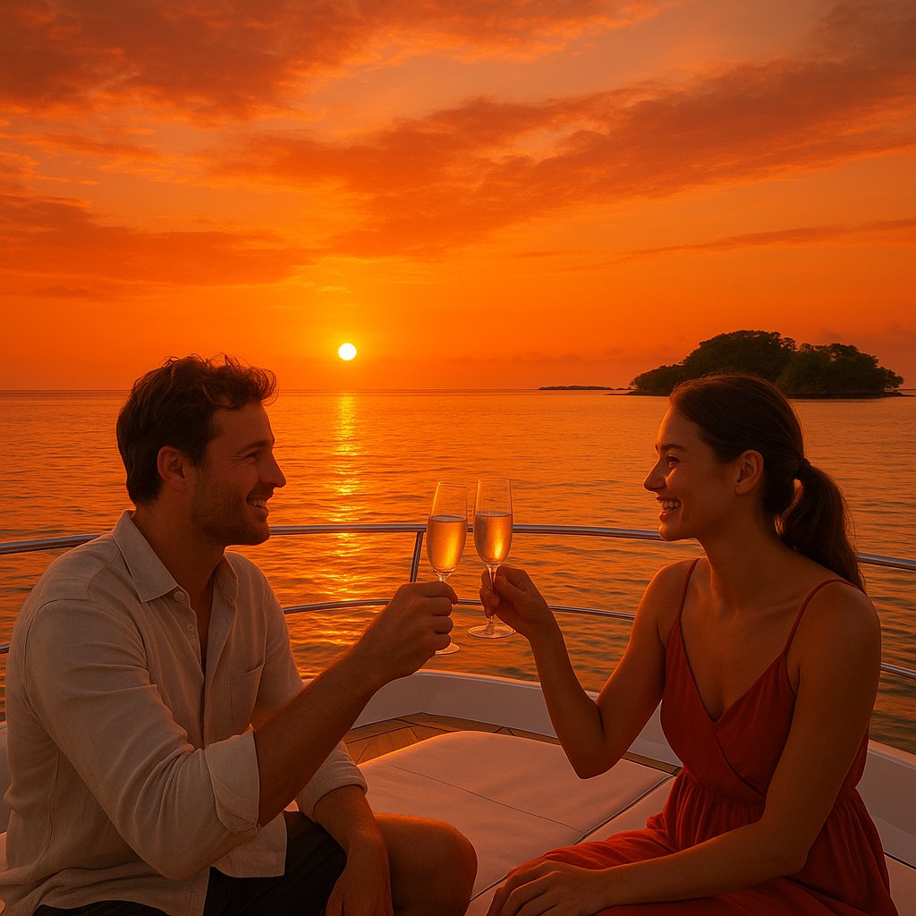 Cartagena Rosario Islands private yacht sunset cruise