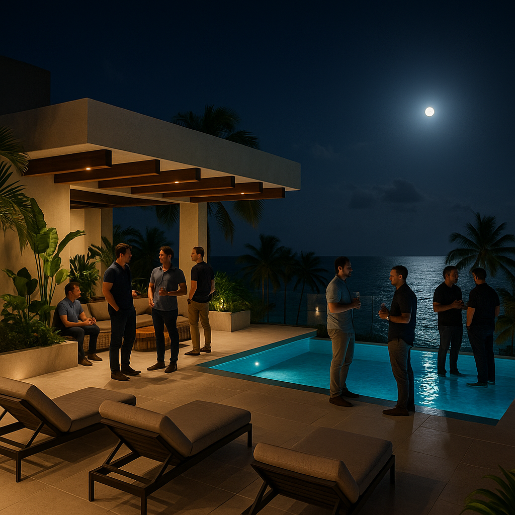 Getsemani boutique mansion rental rooftop pool bachelor party
