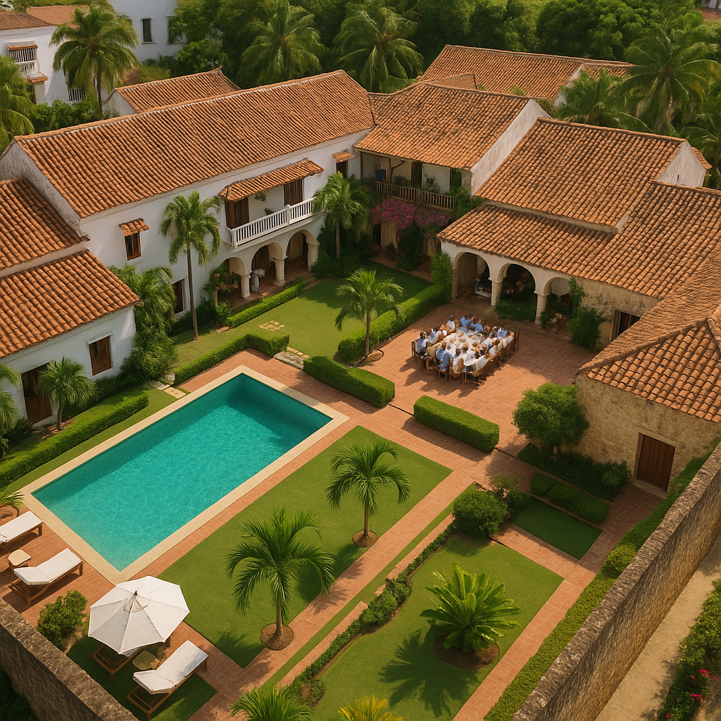family reunion villa rental Cartagena private chef pool 2027