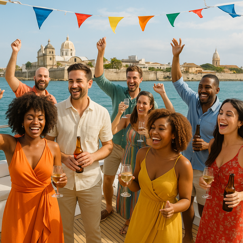 Cartagena July 4th weekend villa yacht package American groups