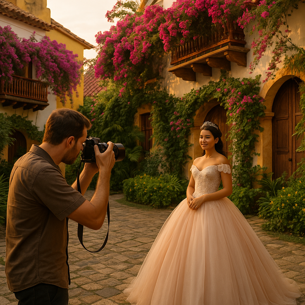 Cartagena quinceañera celebration villa venue photographer Colombia